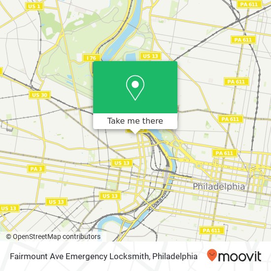 Mapa de Fairmount Ave Emergency Locksmith