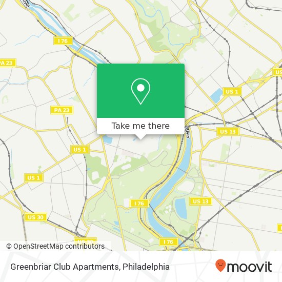 Mapa de Greenbriar Club Apartments