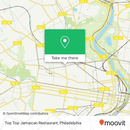 Mapa de Top Top Jamaican Restaurant