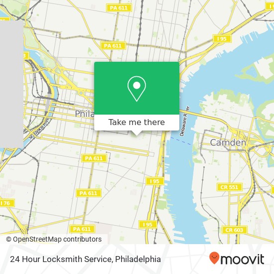 24 Hour Locksmith Service map