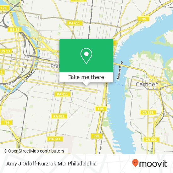 Amy J Orloff-Kurzrok MD map