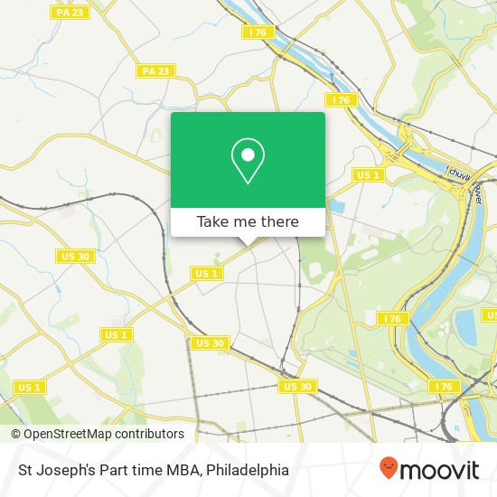 St Joseph's Part time MBA map