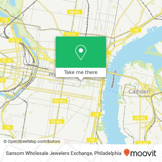 Sansom Wholesale Jewelers Exchange map