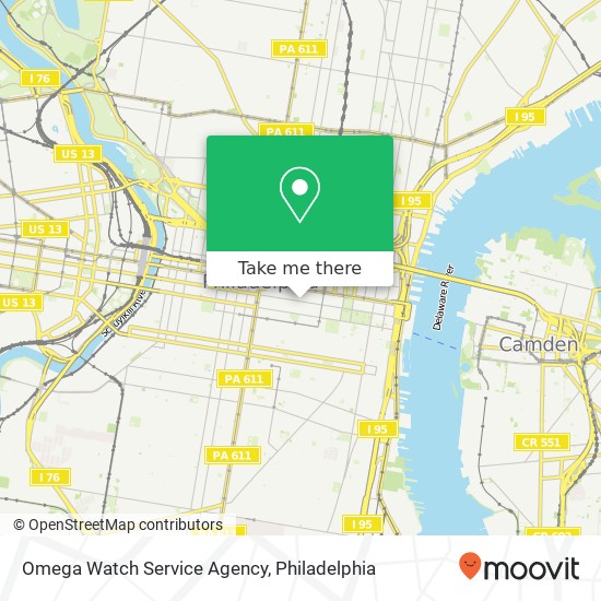 Omega Watch Service Agency map