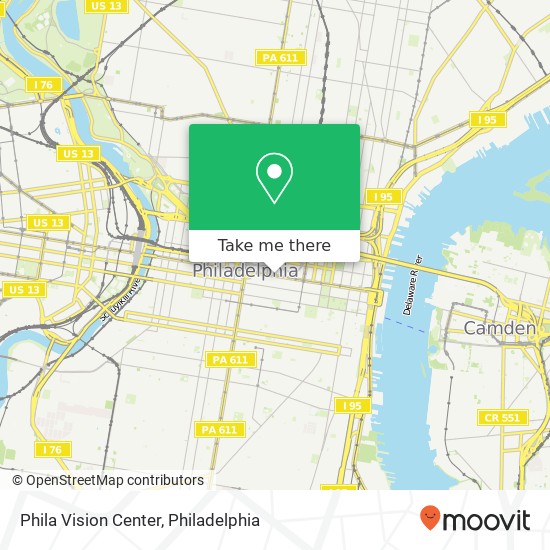 Mapa de Phila Vision Center