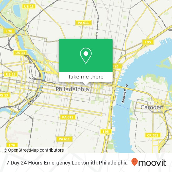 7 Day 24 Hours Emergency Locksmith map