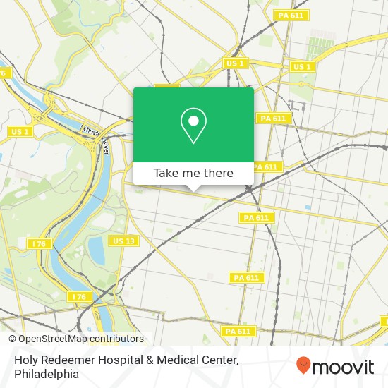 Holy Redeemer Hospital & Medical Center map