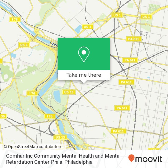 Comhar Inc Community Mental Health and Mental Retardation Center-Phila map