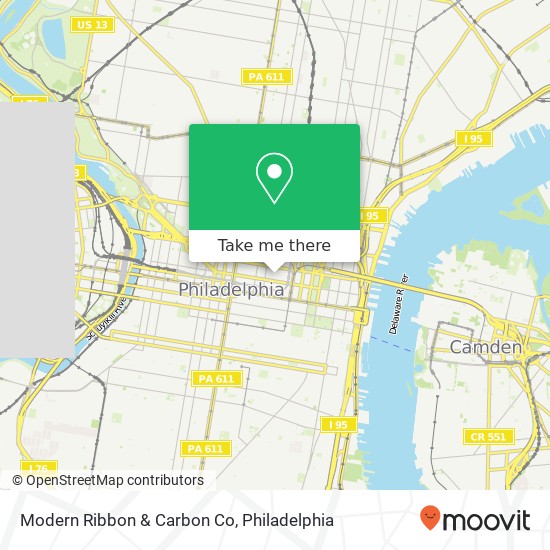 Mapa de Modern Ribbon & Carbon Co