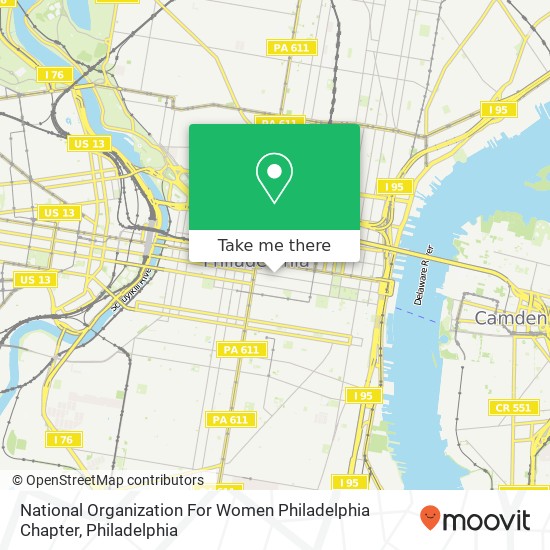 National Organization For Women Philadelphia Chapter map