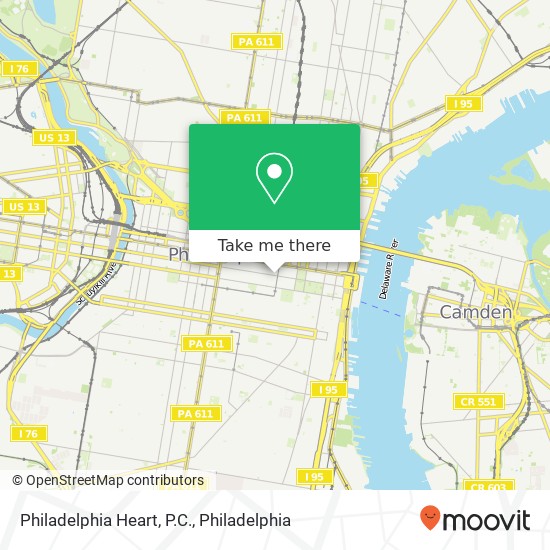 Philadelphia Heart, P.C. map