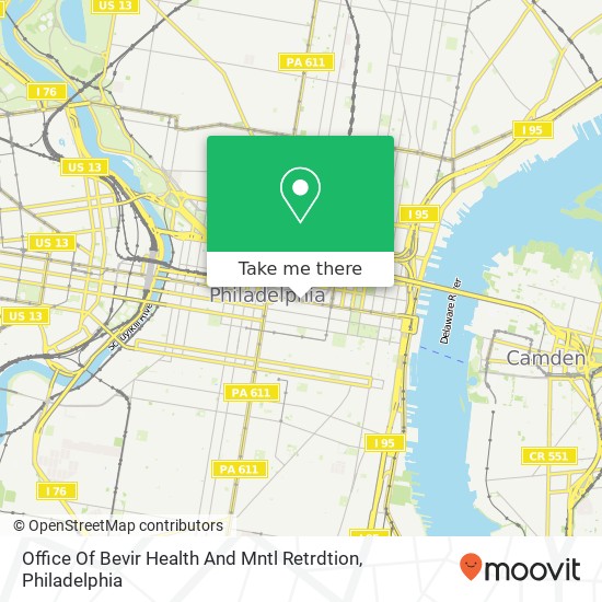 Office Of Bevir Health And Mntl Retrdtion map