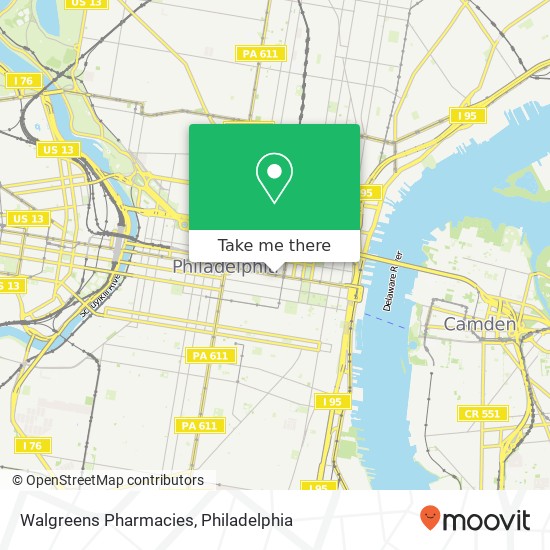 Mapa de Walgreens Pharmacies