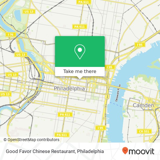 Mapa de Good Favor Chinese Restaurant