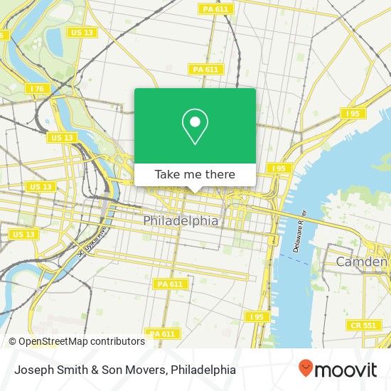 Joseph Smith & Son Movers map