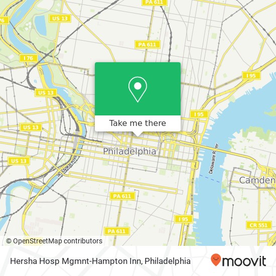 Mapa de Hersha Hosp Mgmnt-Hampton Inn