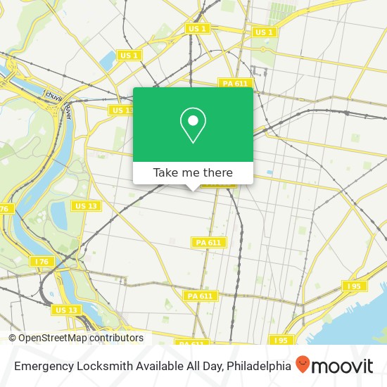 Emergency Locksmith Available All Day map