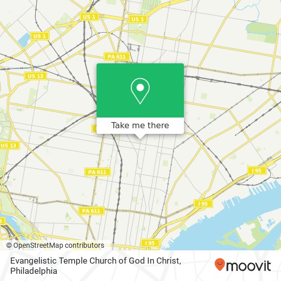 Mapa de Evangelistic Temple Church of God In Christ