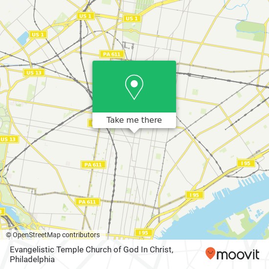 Evangelistic Temple Church of God In Christ map