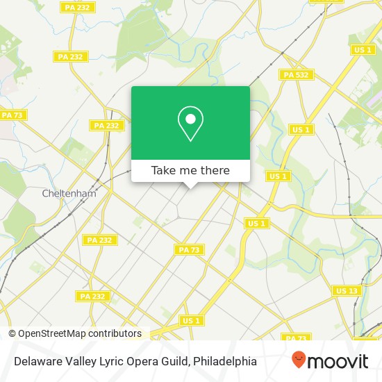 Mapa de Delaware Valley Lyric Opera Guild