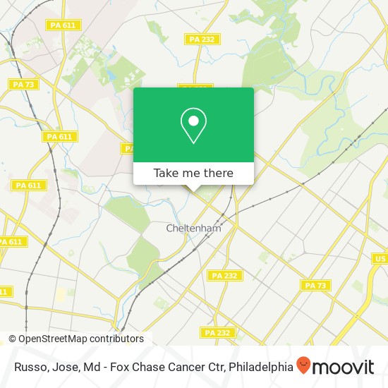Russo, Jose, Md - Fox Chase Cancer Ctr map