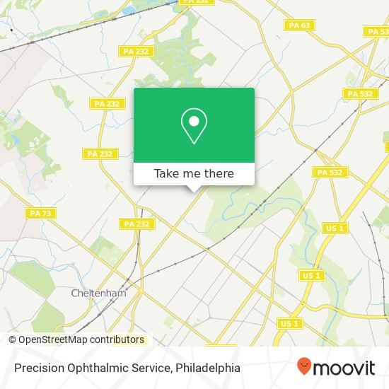 Precision Ophthalmic Service map