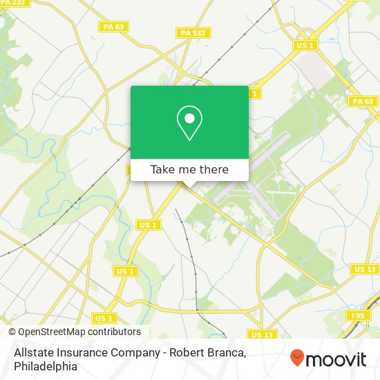 Allstate Insurance Company - Robert Branca map