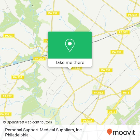 Personal Support Medical Suppliers, Inc. map