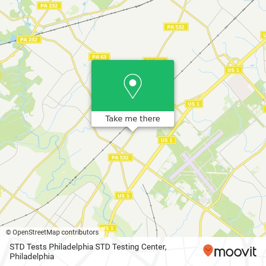 Mapa de STD Tests Philadelphia STD Testing Center