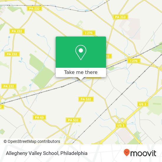 Mapa de Allegheny Valley School