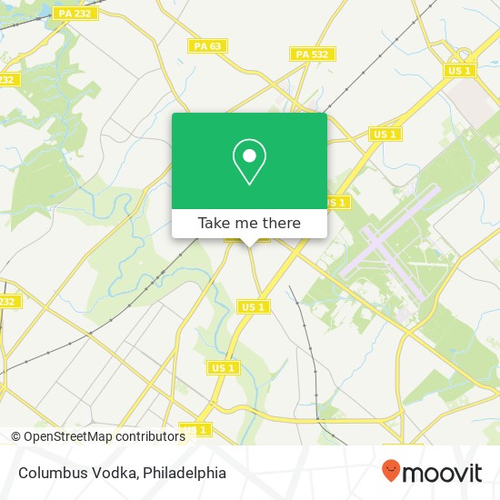 Mapa de Columbus Vodka