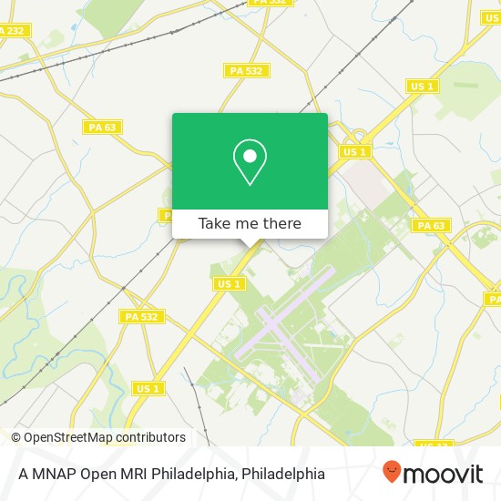A MNAP Open MRI Philadelphia map