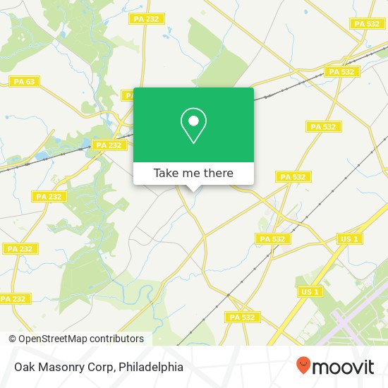 Oak Masonry Corp map