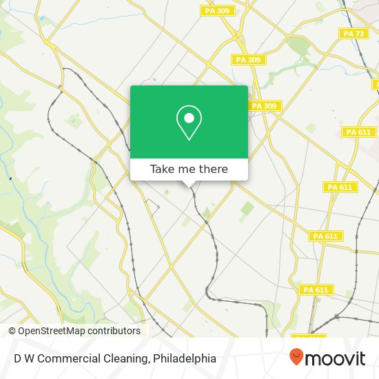 D W Commercial Cleaning map