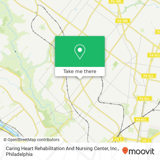 Caring Heart Rehabilitation And Nursing Center, Inc. map