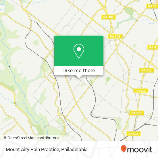 Mount Airy Pain Practice map