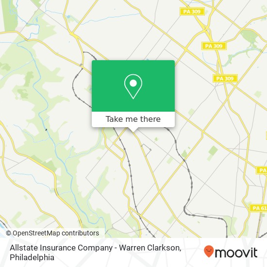 Allstate Insurance Company - Warren Clarkson map