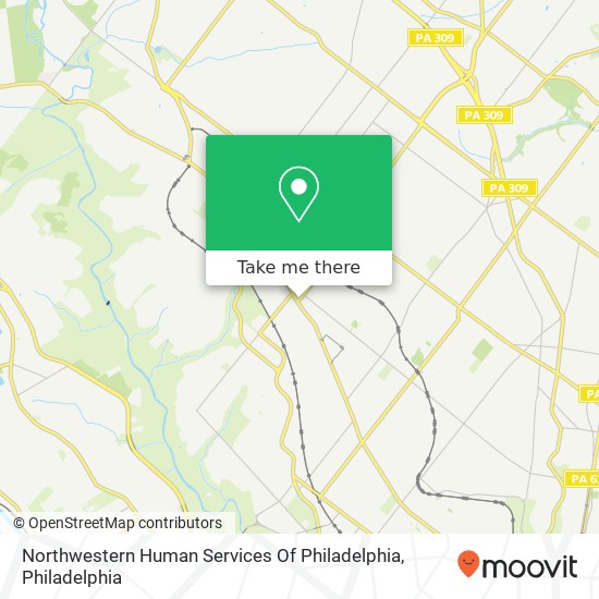 Mapa de Northwestern Human Services Of Philadelphia