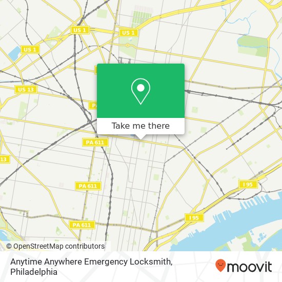 Anytime Anywhere Emergency Locksmith map