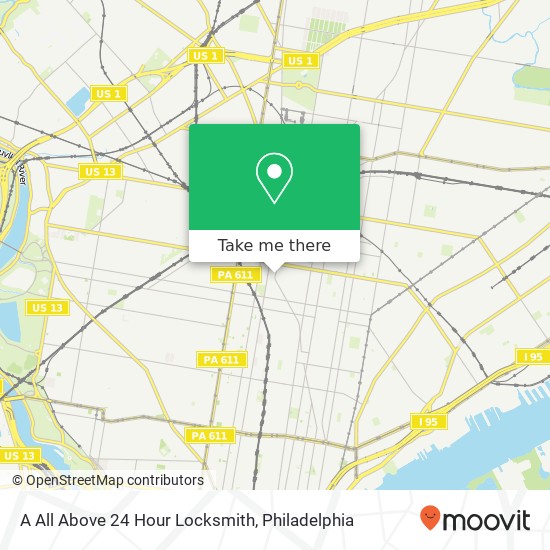 A All Above 24 Hour Locksmith map