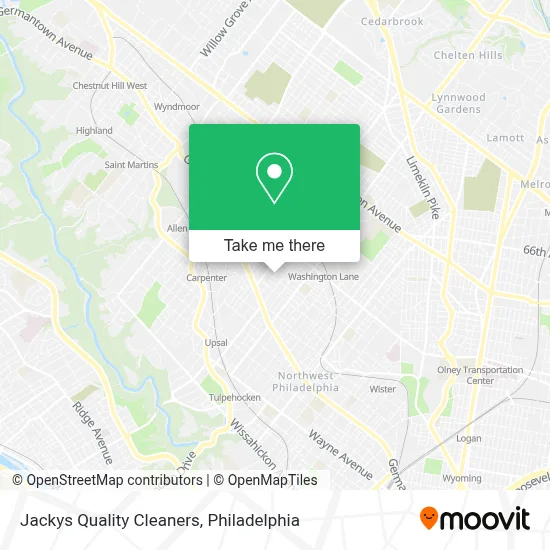 Jackys Quality Cleaners map