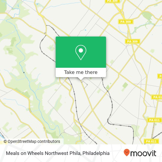 Meals on Wheels Northwest Phila map