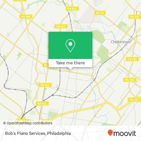 Bob's Piano Services map