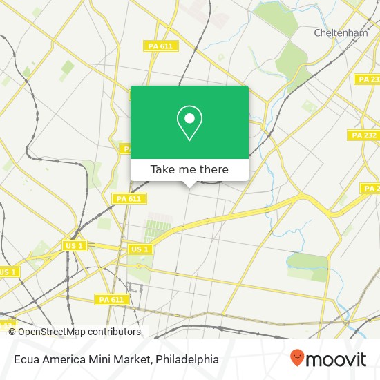 Ecua America Mini Market map