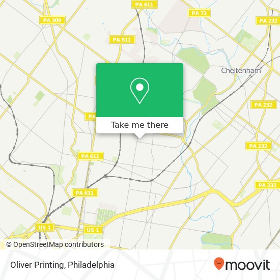 Mapa de Oliver Printing