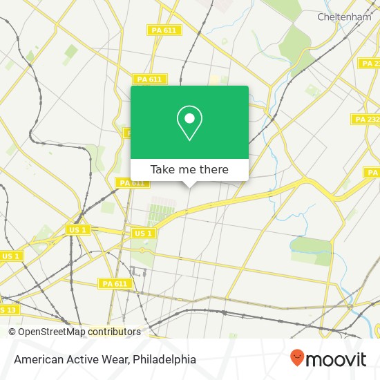 American Active Wear map