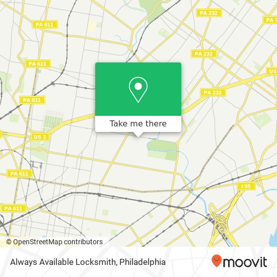 Mapa de Always Available Locksmith