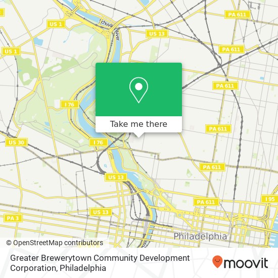 Mapa de Greater Brewerytown Community Development Corporation