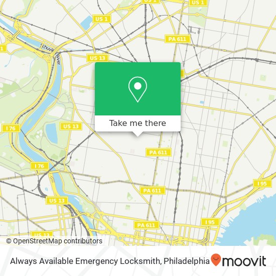 Always Available Emergency Locksmith map