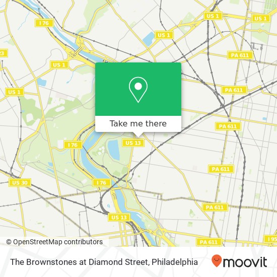 Mapa de The Brownstones at Diamond Street